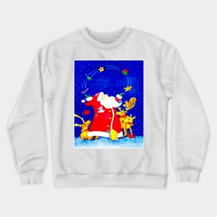 Santa Claus Christmas Print Crewneck Sweatshirt